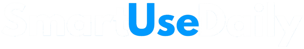 smart use daily logo white