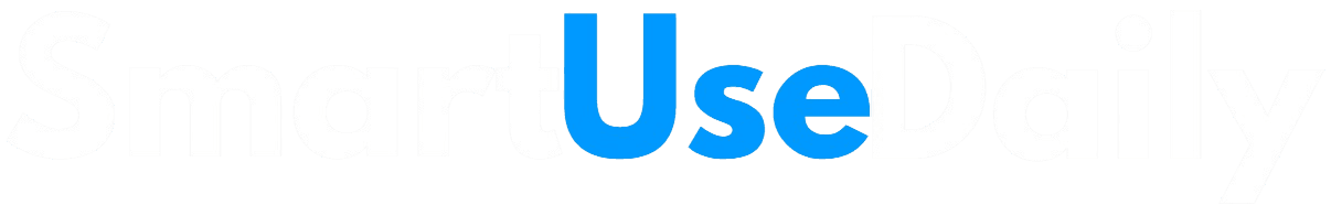 smart use daily logo white